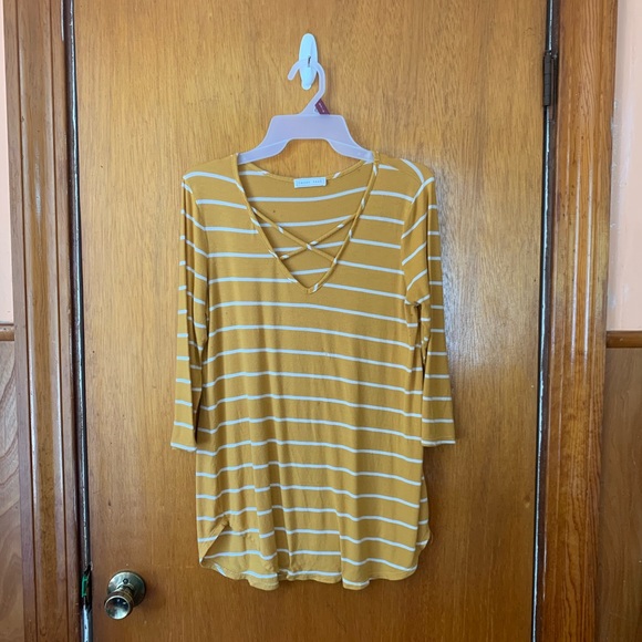 Tops - Stripes 3/4 Length Top